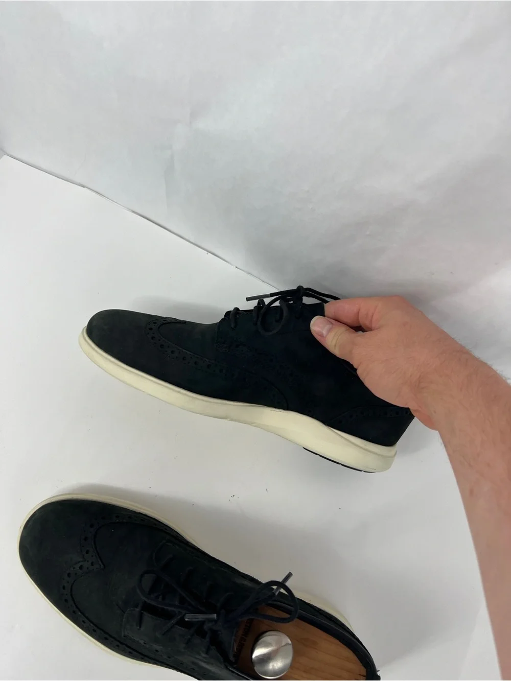 Cole Haan zero grand Black Wingtip Casual Lace-Up Shoes